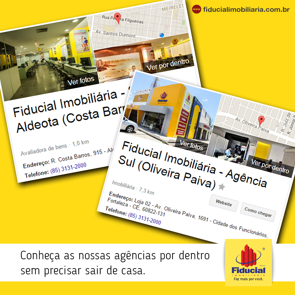 Conheça nossas agências sem sair de casa!